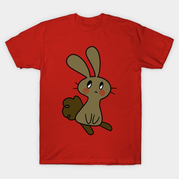 Swirly Cheeks Bunny T-Shirt by saradaboru